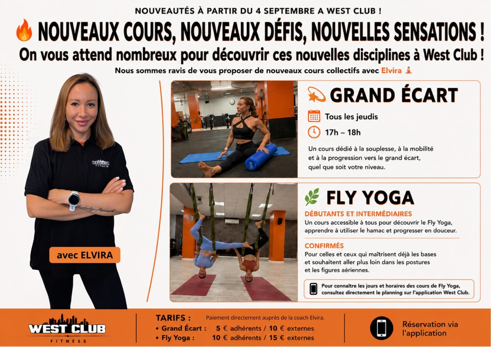 Nouveaux cours Fly Yoga et Grand Écart