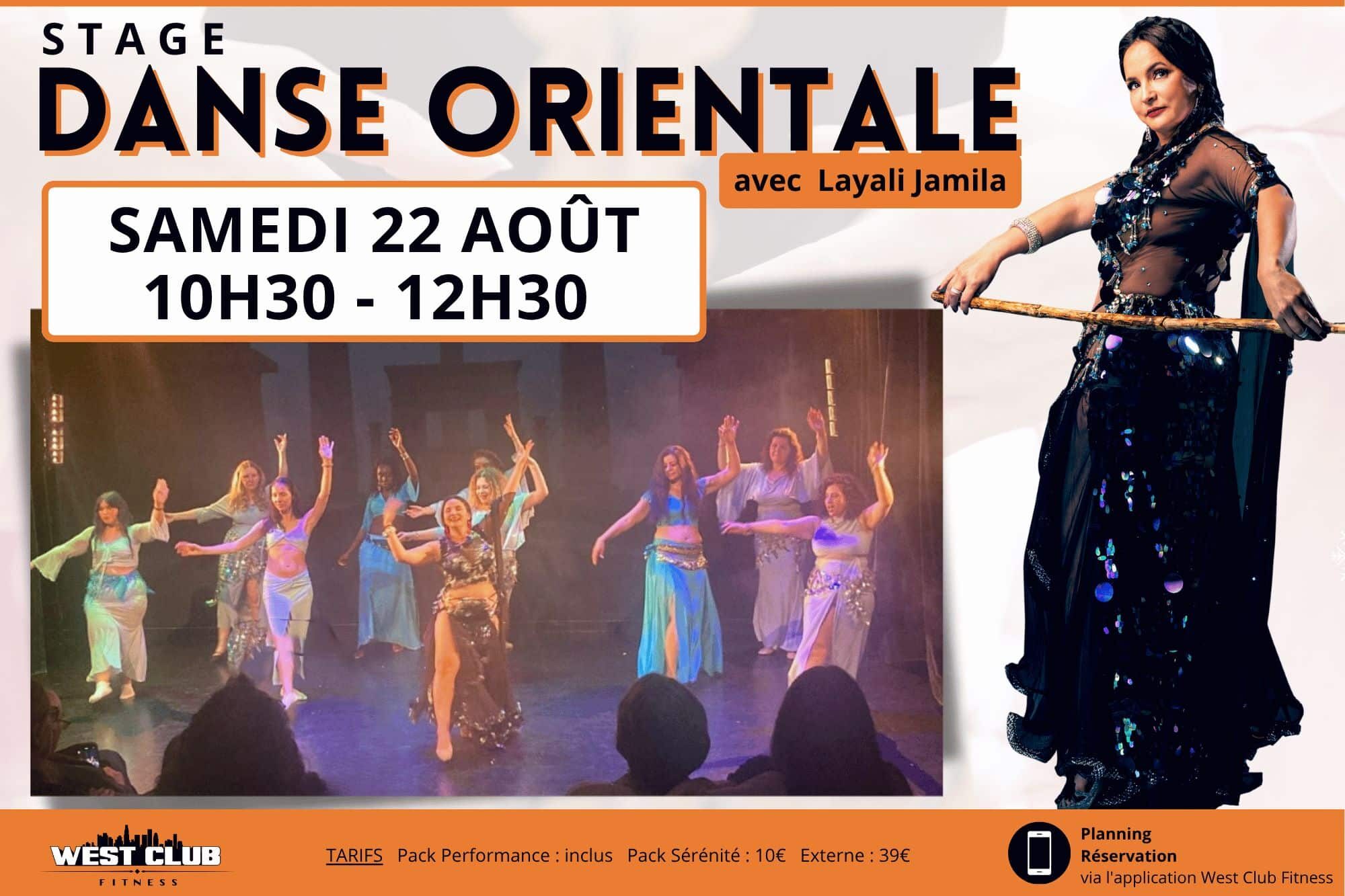 Stage de Danse Orientale le samedi 22 août de 10h30 à 12h30